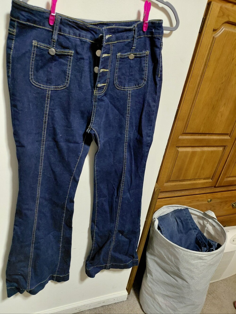 Dark Blue Women's Button-Fly Jeans